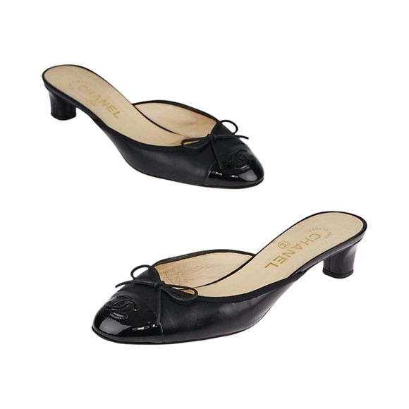 CHANEL Black kitten heels - Picture 3 of 5